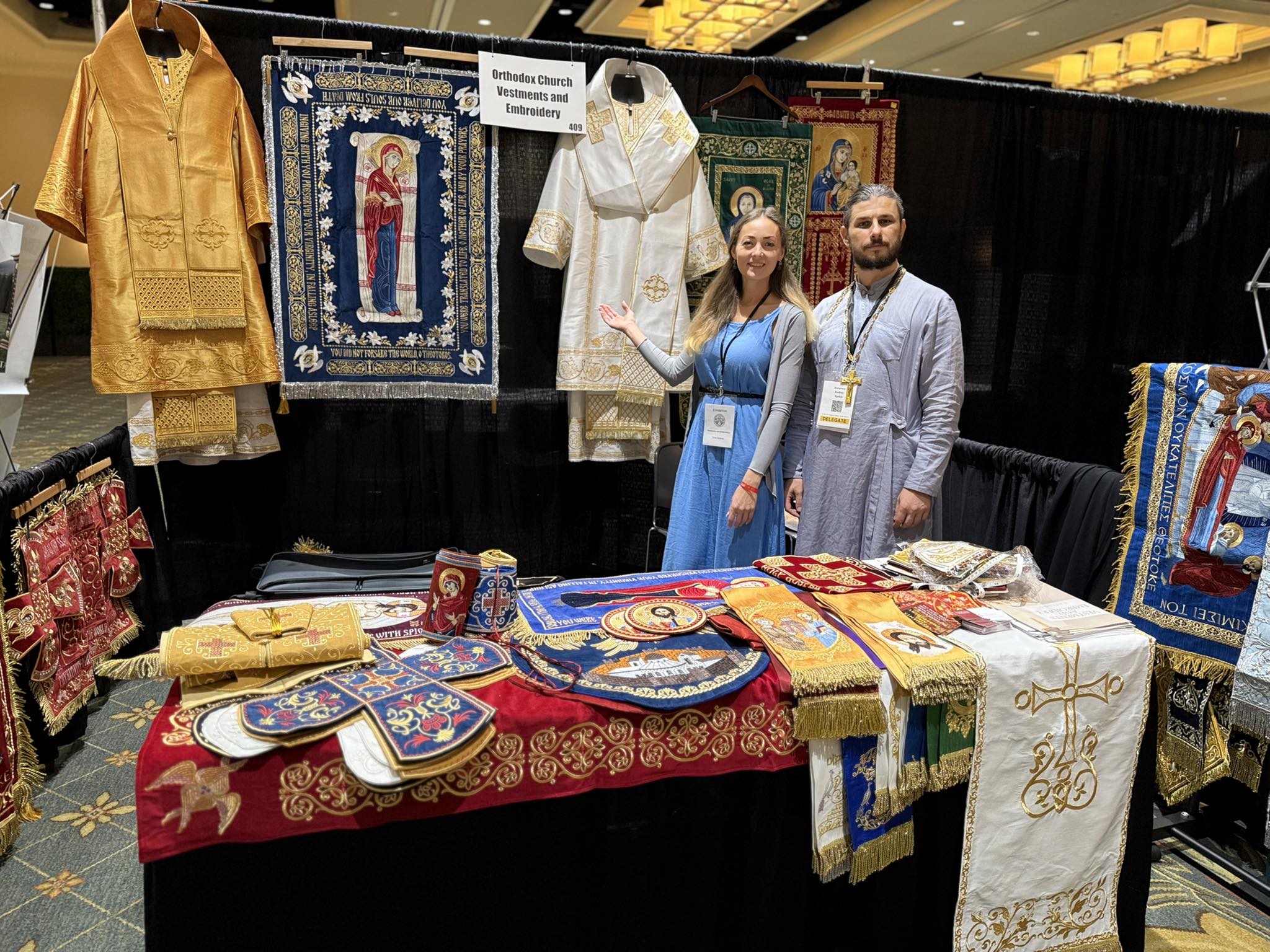 Our booth at an Orthodox Church conference